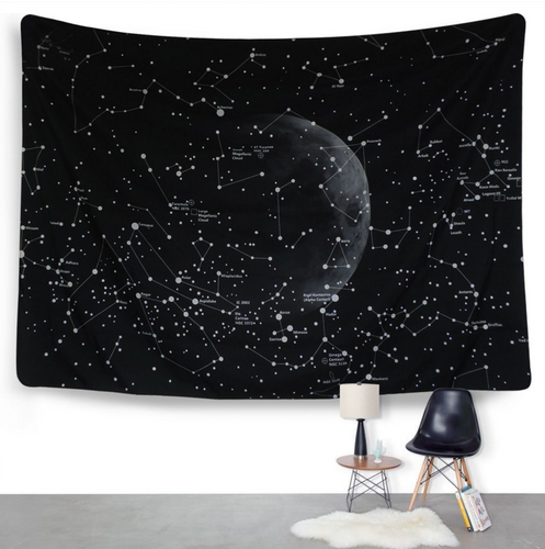 Constellation Tapestry Fantasy Starry Sky Blanket Galaxy Space Pattern towel Wall Hanging Cloth Bedspread Bedroom Decoration