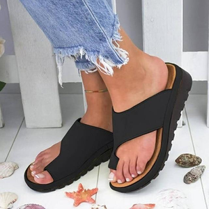Women Bunion Shoes Orthopedic Bunion Sandals BLACK | shopthecoolest.com
