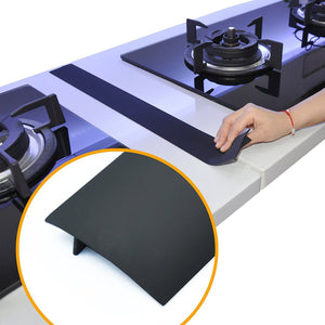 Silicone Gap Cover Kitchen Stove Counter Gap Cover Silicone Counter Top Gap Filler 21 inch 2pc Black