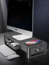 Load image into Gallery viewer, Computer Monitor Raised Rack USB Storage Base Office Desktop Desktop Screen Raised Shelf