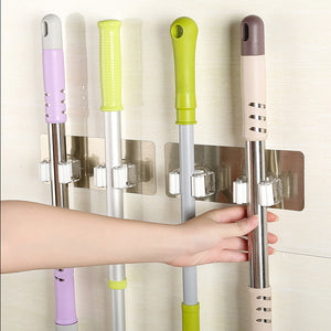 Magic Stick Toilet Bathroom Rack Hanging Hook Powerful Mop Mop Clip Nail Free Card No Trace