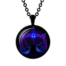 Load image into Gallery viewer, Zodiac Necklace Glass Horoscope Pendant